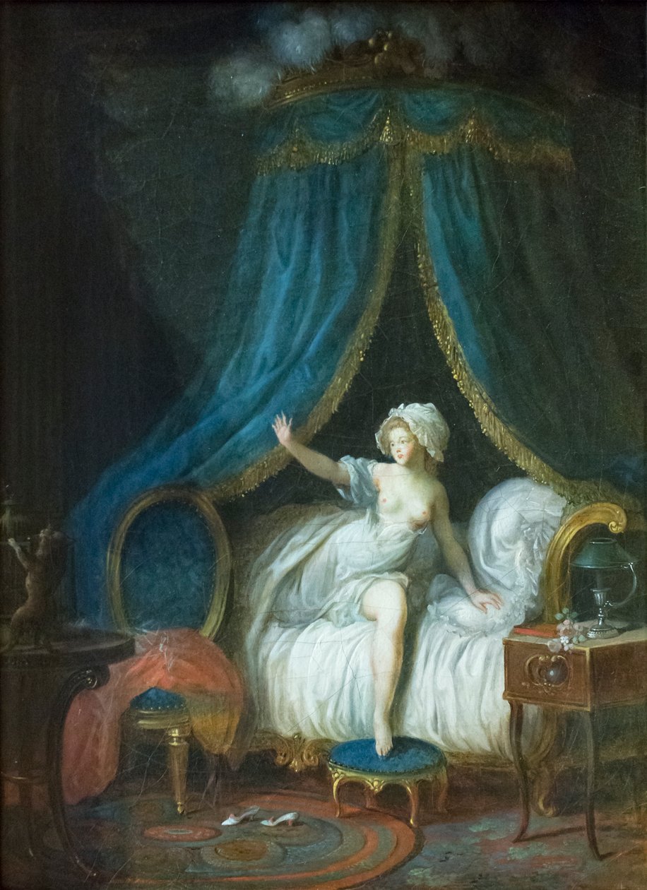 Flicka som reser sig från sin säng av Jean Frederic Schall