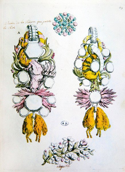 Design för en brosch, en aigrette och för ridderorden av det gyllene skinnet (Toison d