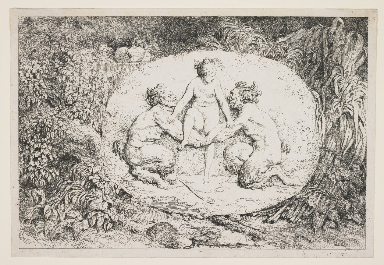 En nymf stiger av på två satyrers armar, 1763 av Jean Honore Fragonard