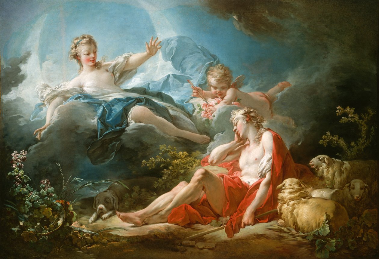 Diana och Endymion, ca 1753-56 av Jean Honore Fragonard