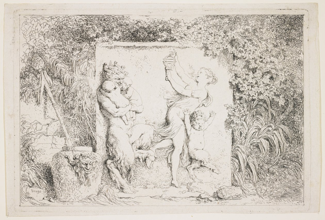 Satyrernas dans, 1763 av Jean Honore Fragonard