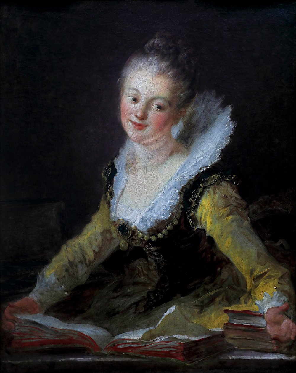 Fantasifigur. Förmodat porträtt av Anne-Louise Brillon de Jouy av Jean Honore Fragonard