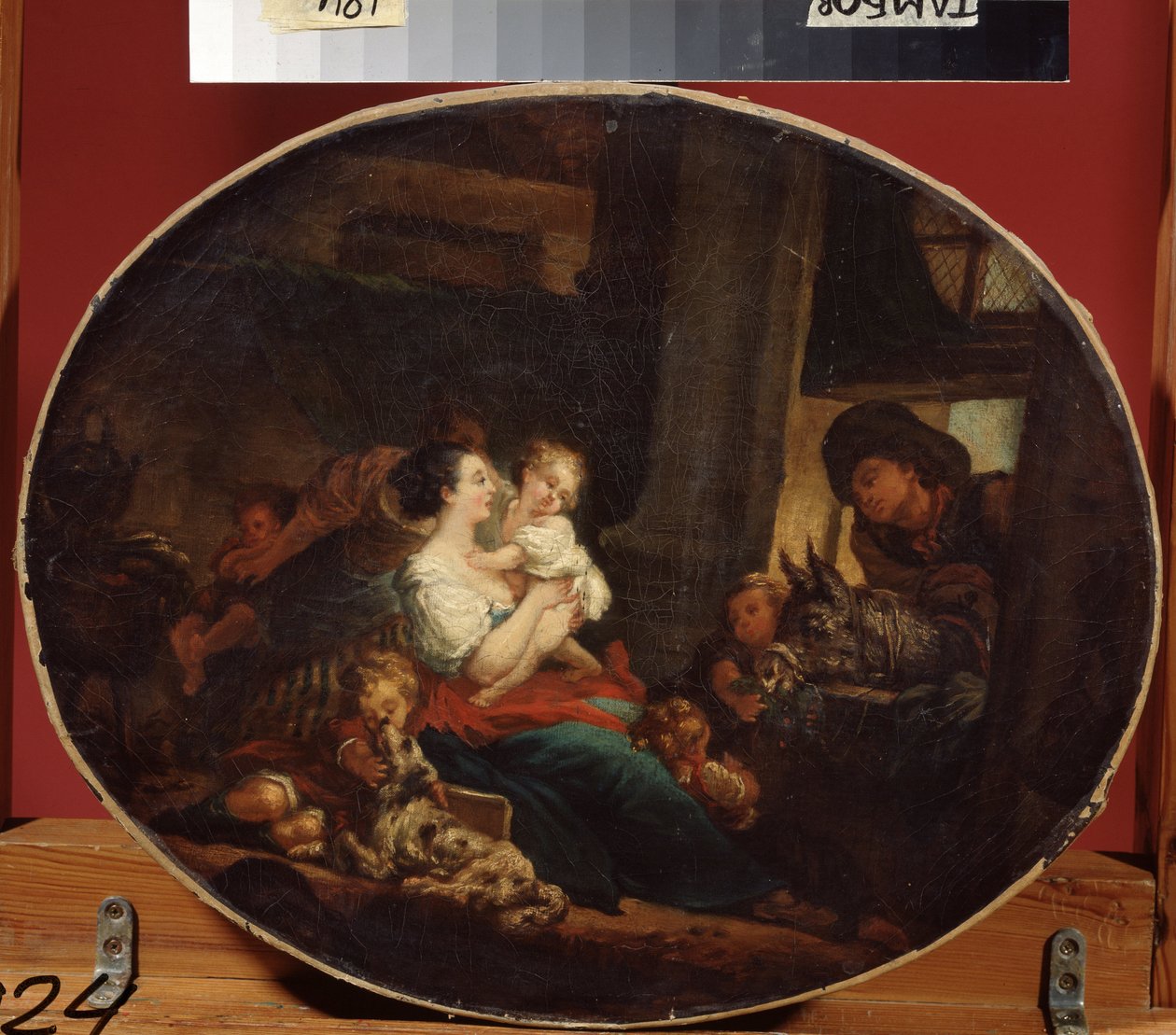 ""Den lyckliga familjen eller lycklig fertilitet"" (Lycklig familj) Målning av Jean Honore Fragonard (1732-1806) 1773-1776 Regionala konstgalleriet, Tambov Ryssland av Jean Honore Fragonard
