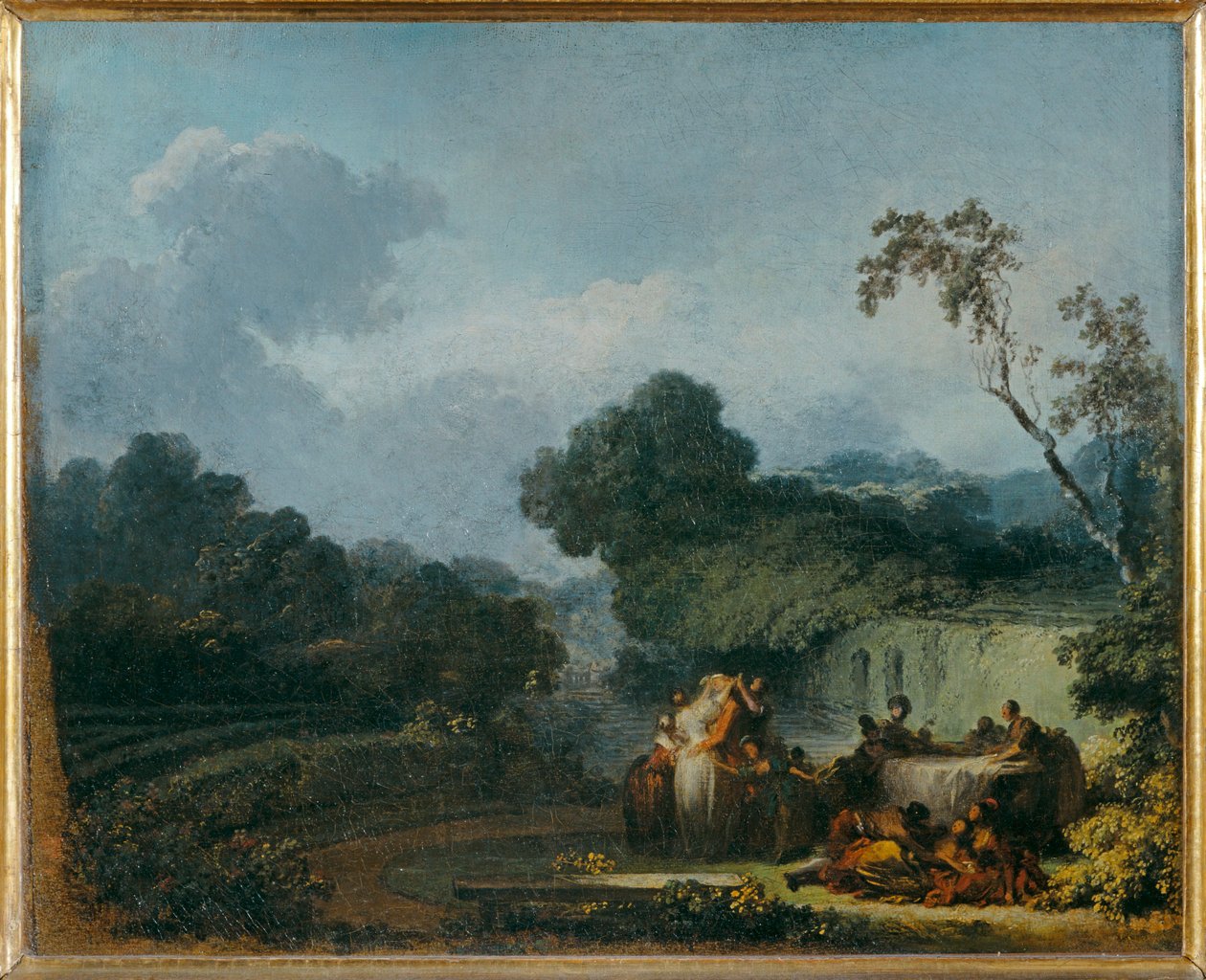Le colin-maillard - Den blindes buffé. Innan ... av Jean Honore Fragonard