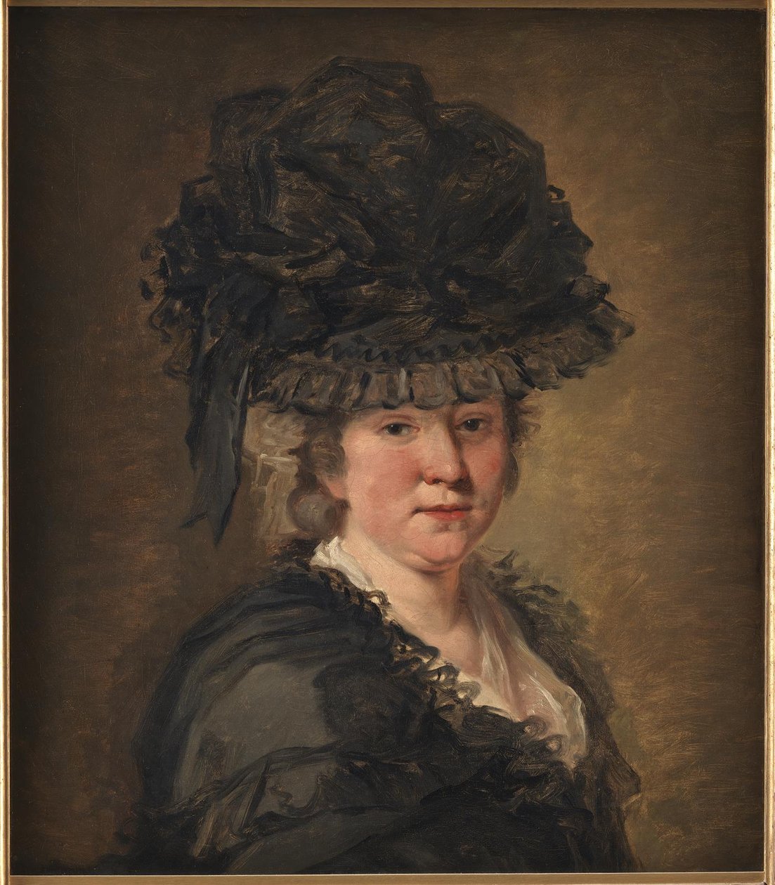 Porträtt av en dam av Jean-Honore Fragonard