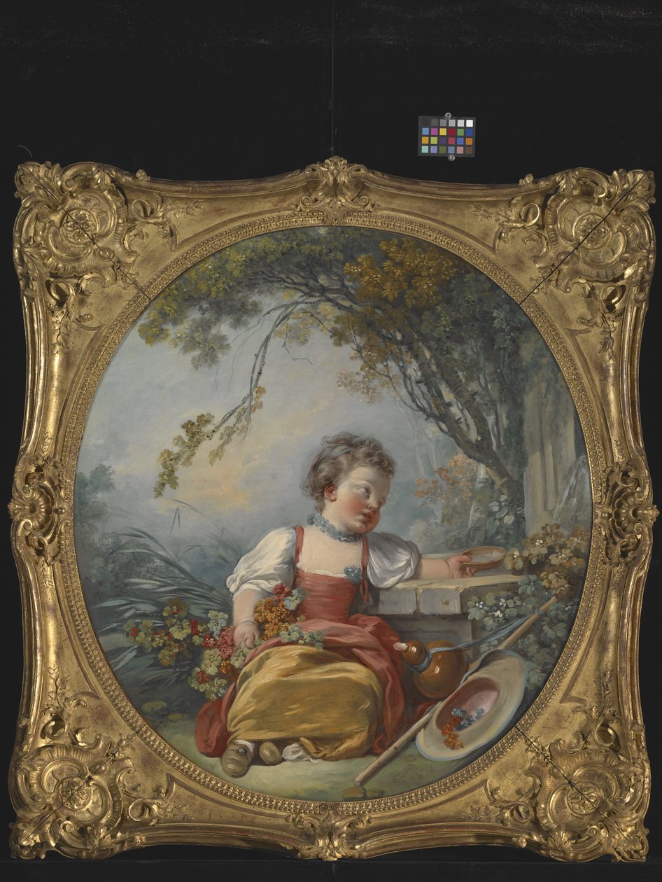 Den lilla pilgrimen (olja på duk) av Jean Honore Fragonard
