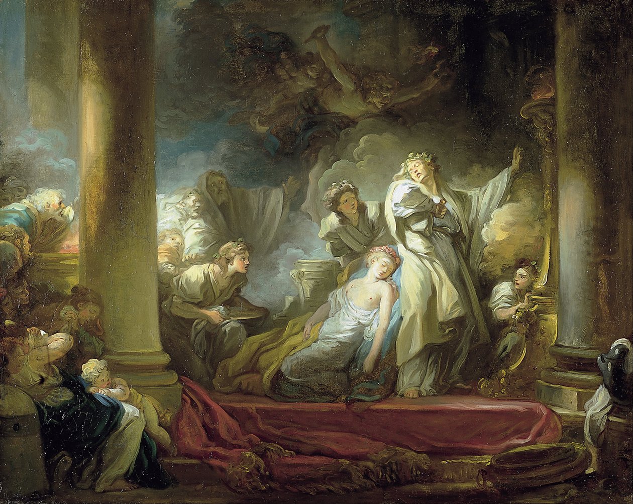 Uppoffringen av Caliroe av Jean-Honore Fragonard