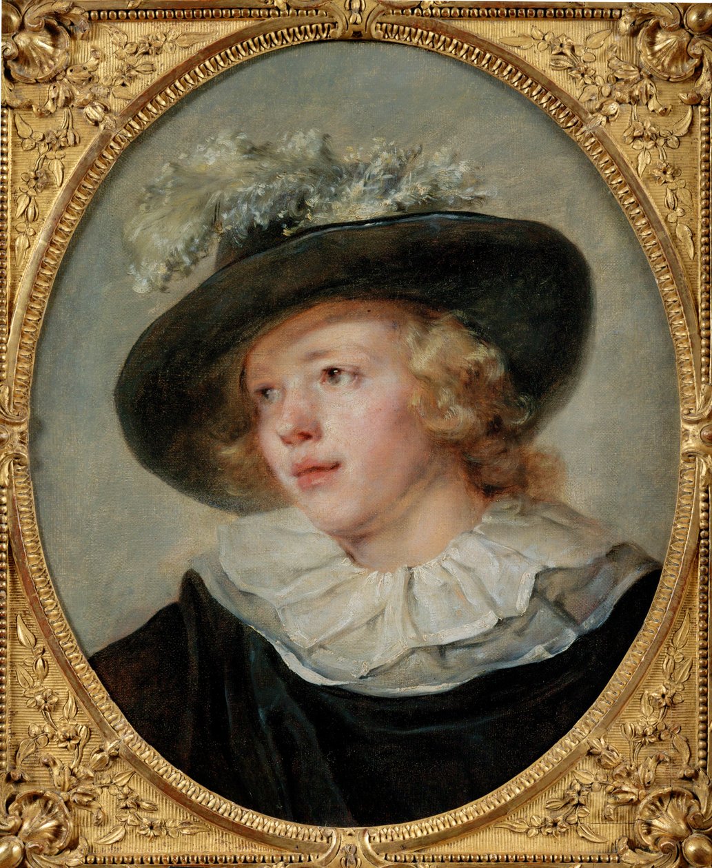 porträtt av en ung man av Jean-Honore Fragonard