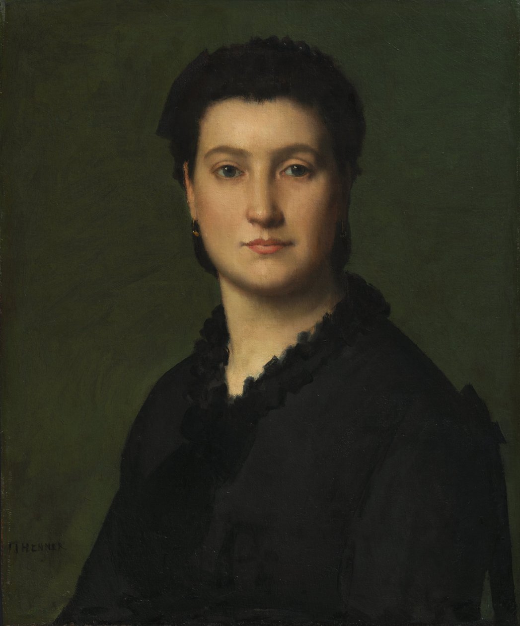 Porträtt av en kvinna, ca 1875-80 (olja på duk) av Jean Jacques Henner