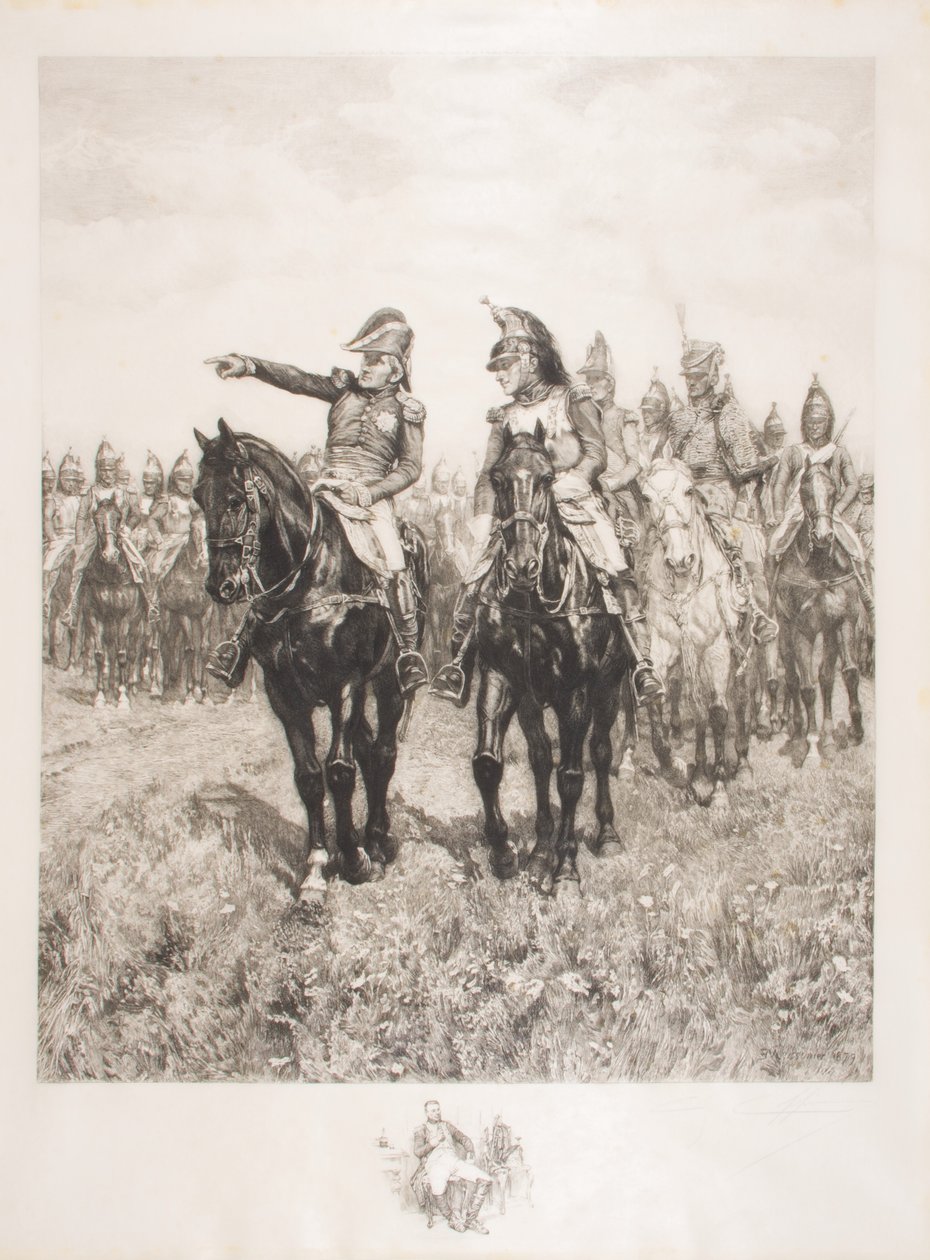 Staben vid Austerlitz, graverad av C. Coppier av Jean Louis Ernest Meissonier