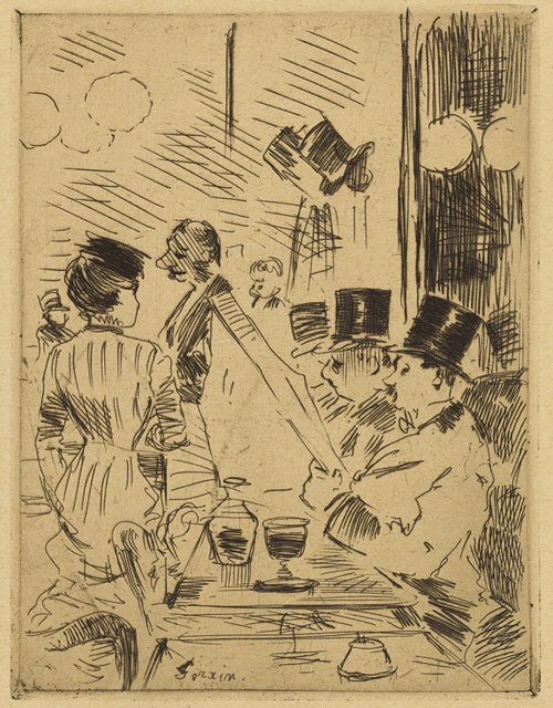  Le Cafe de la Nouvelle-Athenesn av Jean Louis Forain