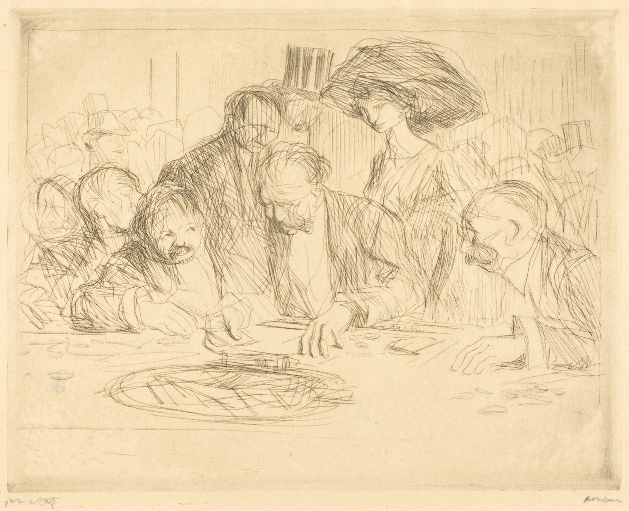 Vid spelbordet (2:a tavlan) (At the Gambling Table) (second plate) av Jean-Louis Forain