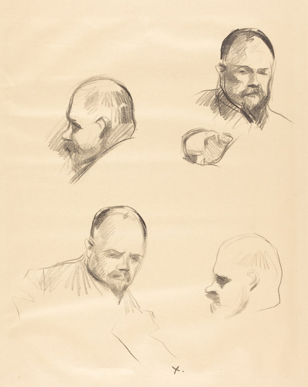 Ambroise Vollard, fyra skisser av Jean-Louis Forain