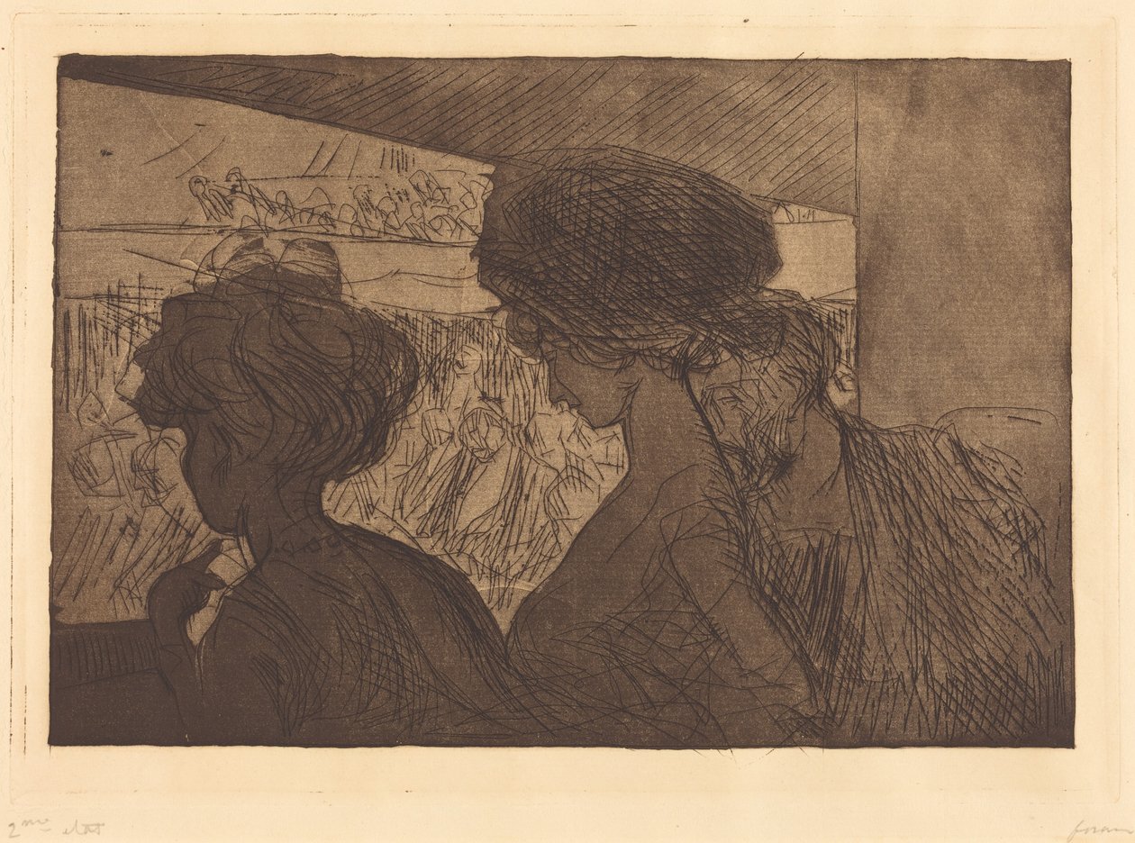 Badkar på teatern (Lower Box at the Theater) av Jean-Louis Forain