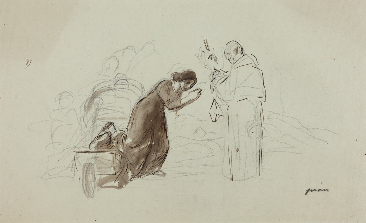 Välsignelse i Lourdes av Jean-Louis Forain