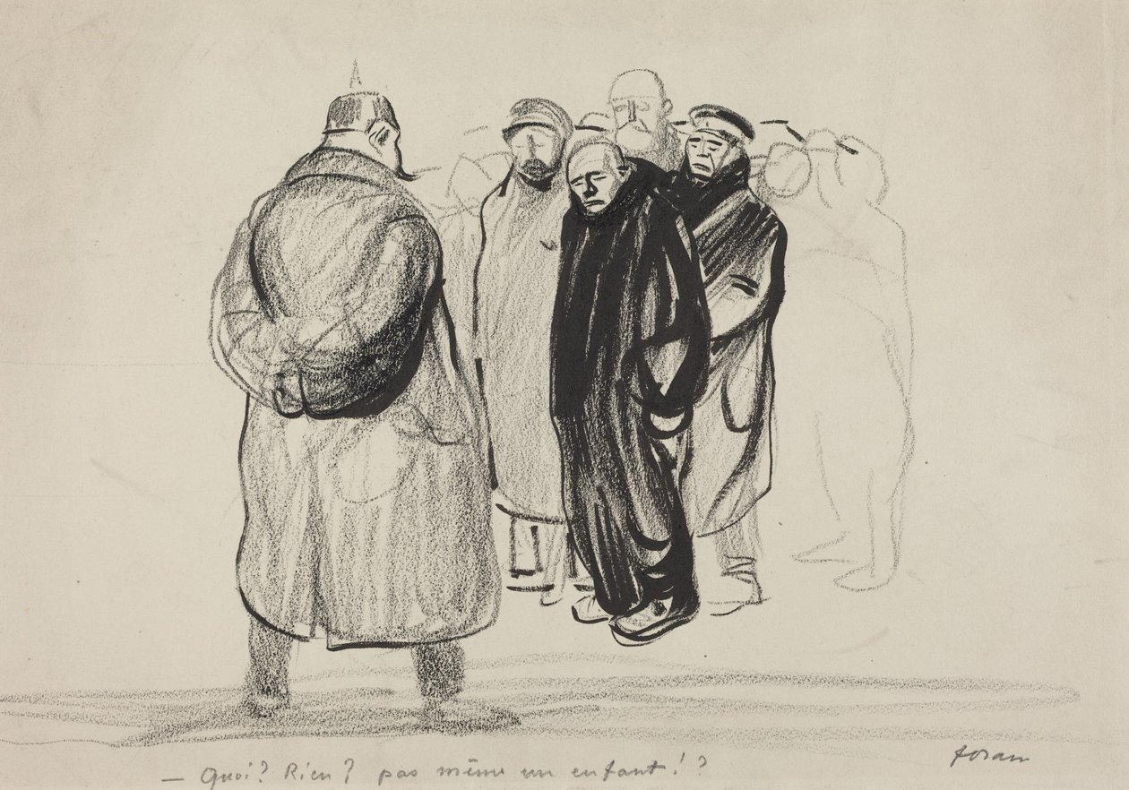 Tomhänta,  besättningen på en zeppelin av Jean-Louis Forain