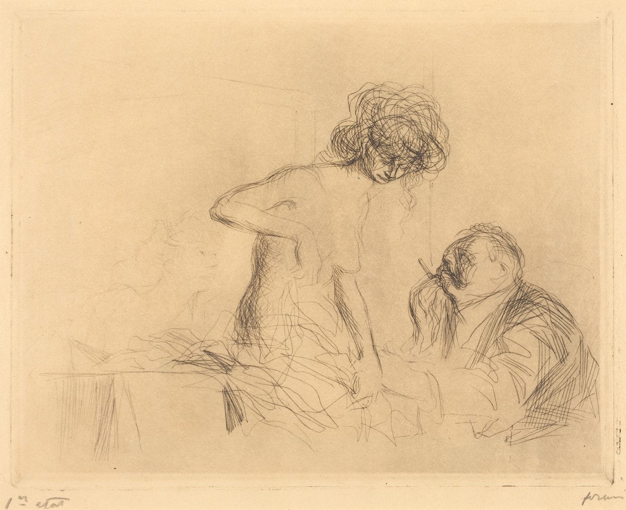 I ett privat rum (första bilden) (In a Private Room) (first plate) av Jean-Louis Forain
