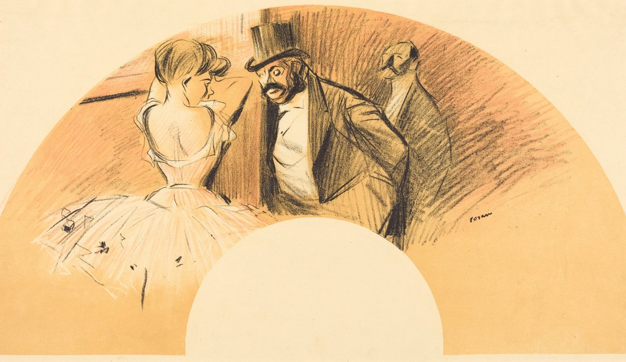 Solfjäder (för Gavarni-balen) av Jean-Louis Forain