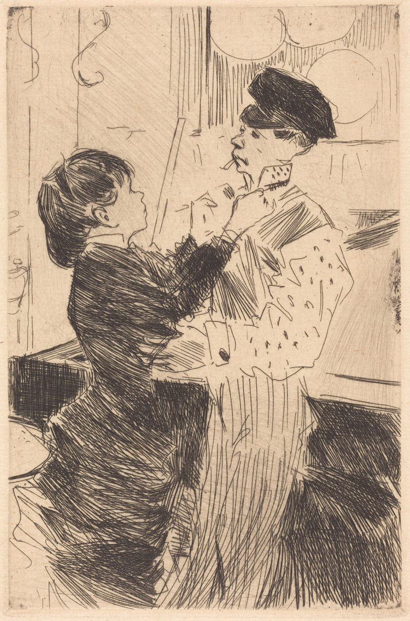 Att knyta kravaten av Jean-Louis Forain