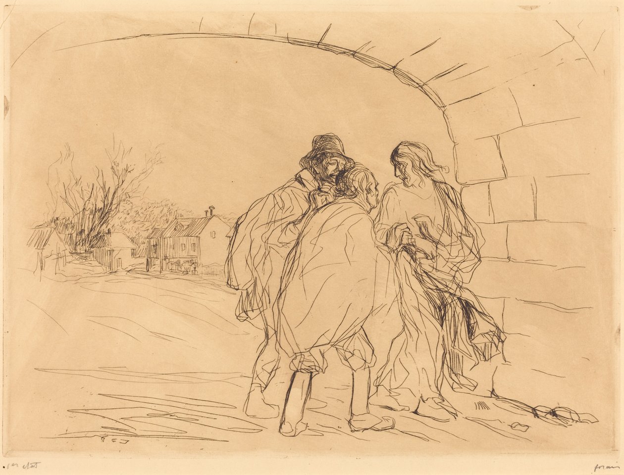 Mötet under valvet (första planschen) av Jean-Louis Forain