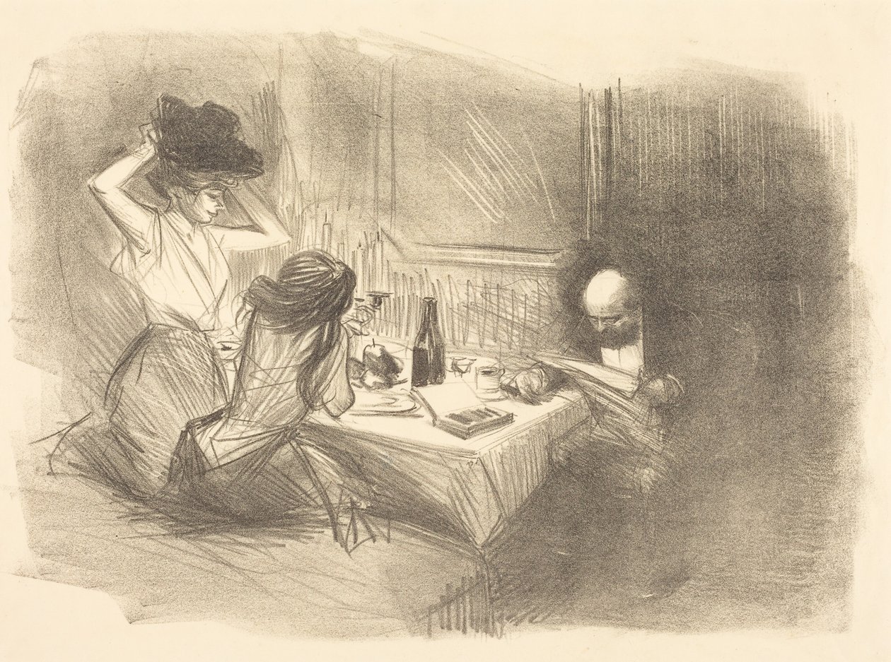 Det privata rummet (femte planschen) av Jean-Louis Forain