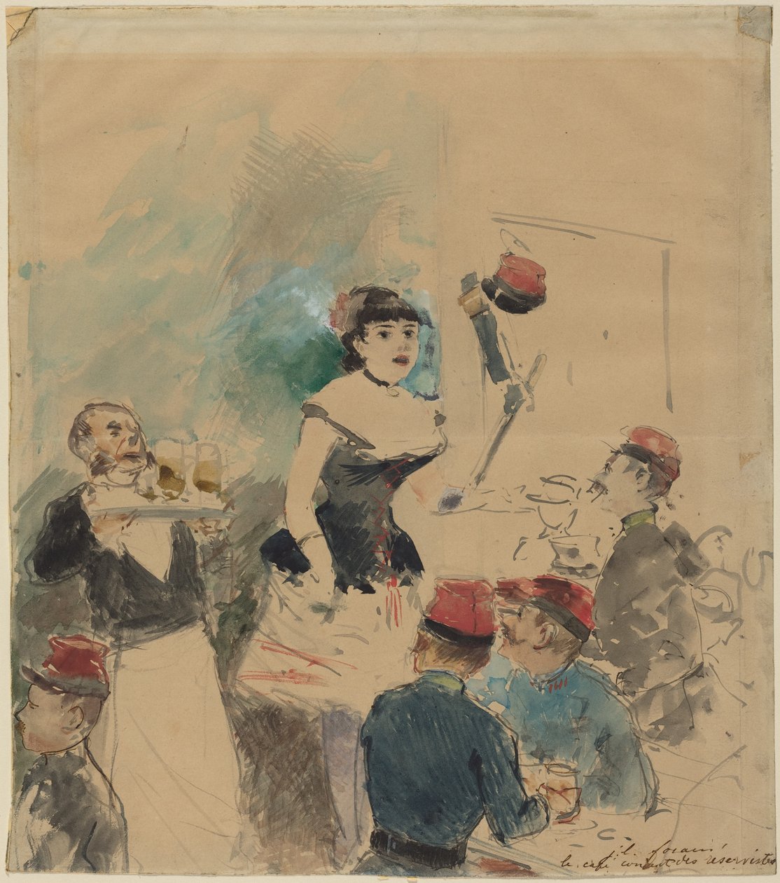 Reservisternas kafé-konsert av Jean-Louis Forain