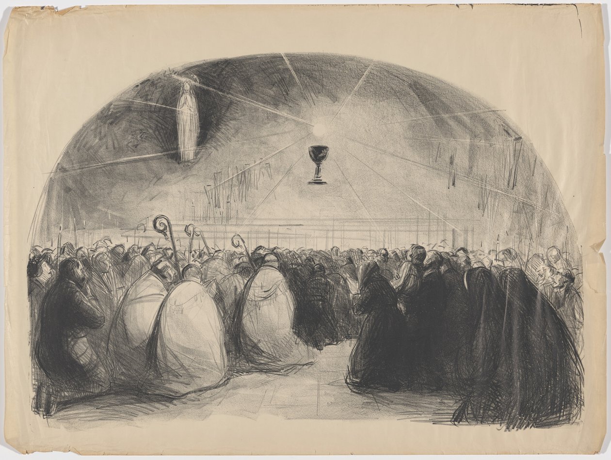 Lourdes, 1914, den 25:e internationella eukaristiska kongressen av Jean-Louis Forain