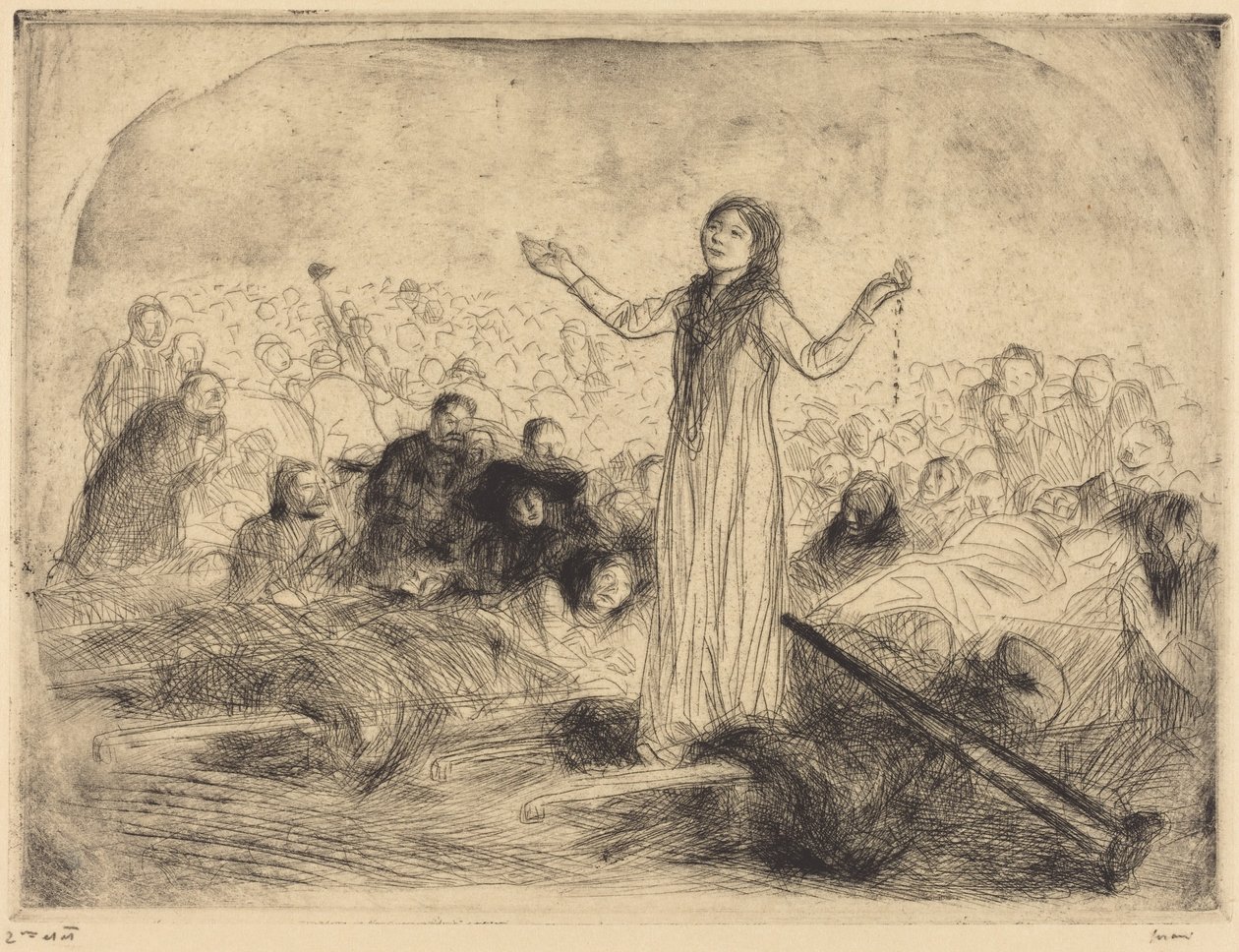 Lourdes, miraklet (2:a bilden) (Lourdes, the Miracle) (andra bilden) av Jean-Louis Forain