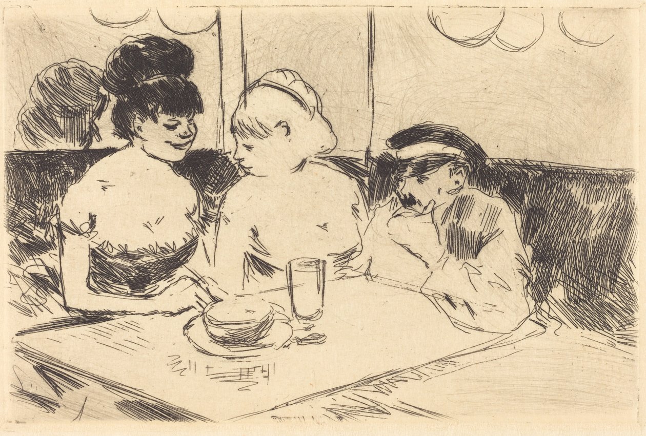 Bordell (refuserad plåt) av Jean-Louis Forain