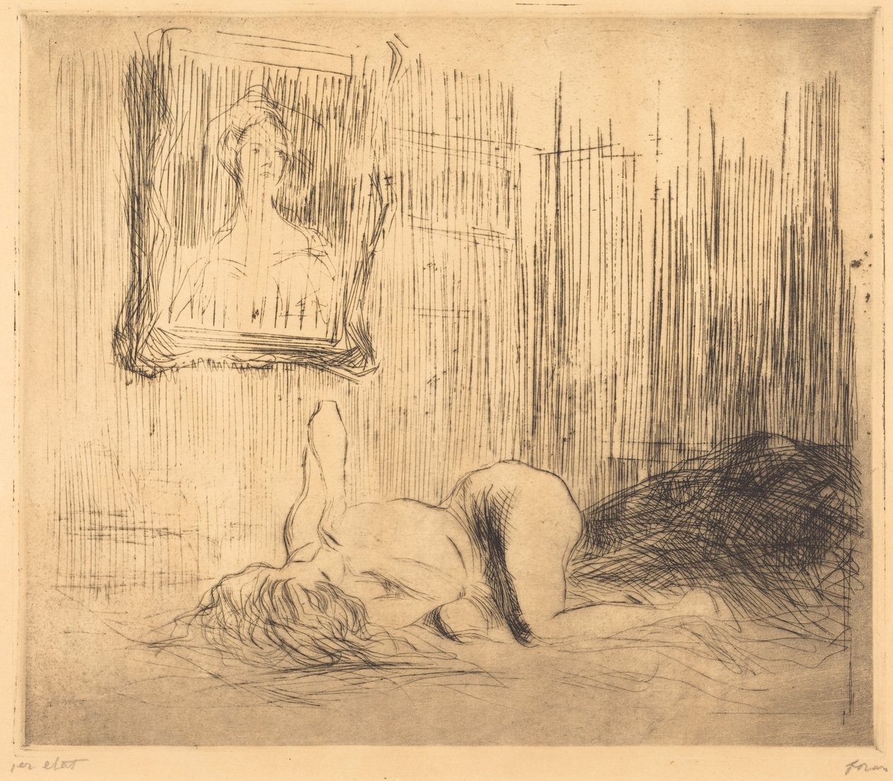 På sängen av Jean-Louis Forain