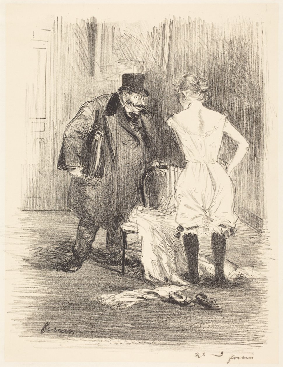 En beslagtagning (A Seizure) av Jean-Louis Forain