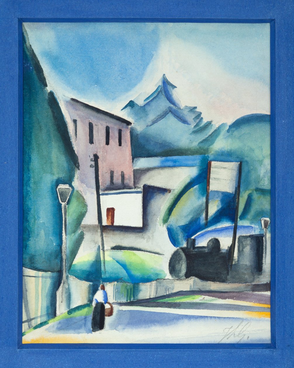 Tågets passage, ca 1915-20 (akvarell på papper) av Jean Louis Gampert