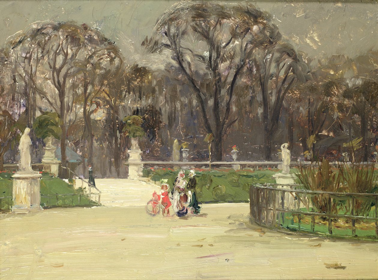 I Jardin du Luxembourg (olja på duk) av Jean Louis Lefort