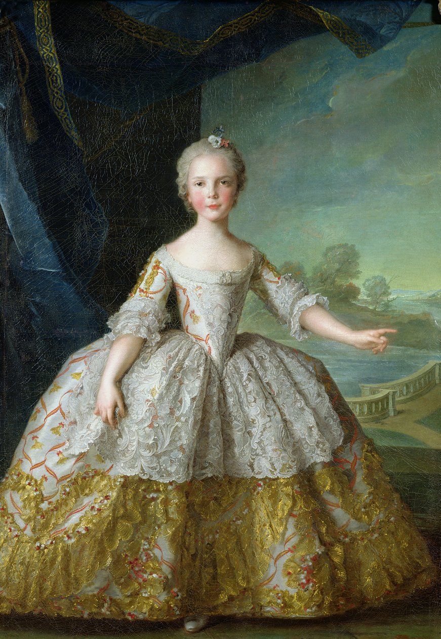 Infanta Isabelle de Bourbon-Parma (1741-63) 1749 (olja på duk) av Jean Marc Nattier