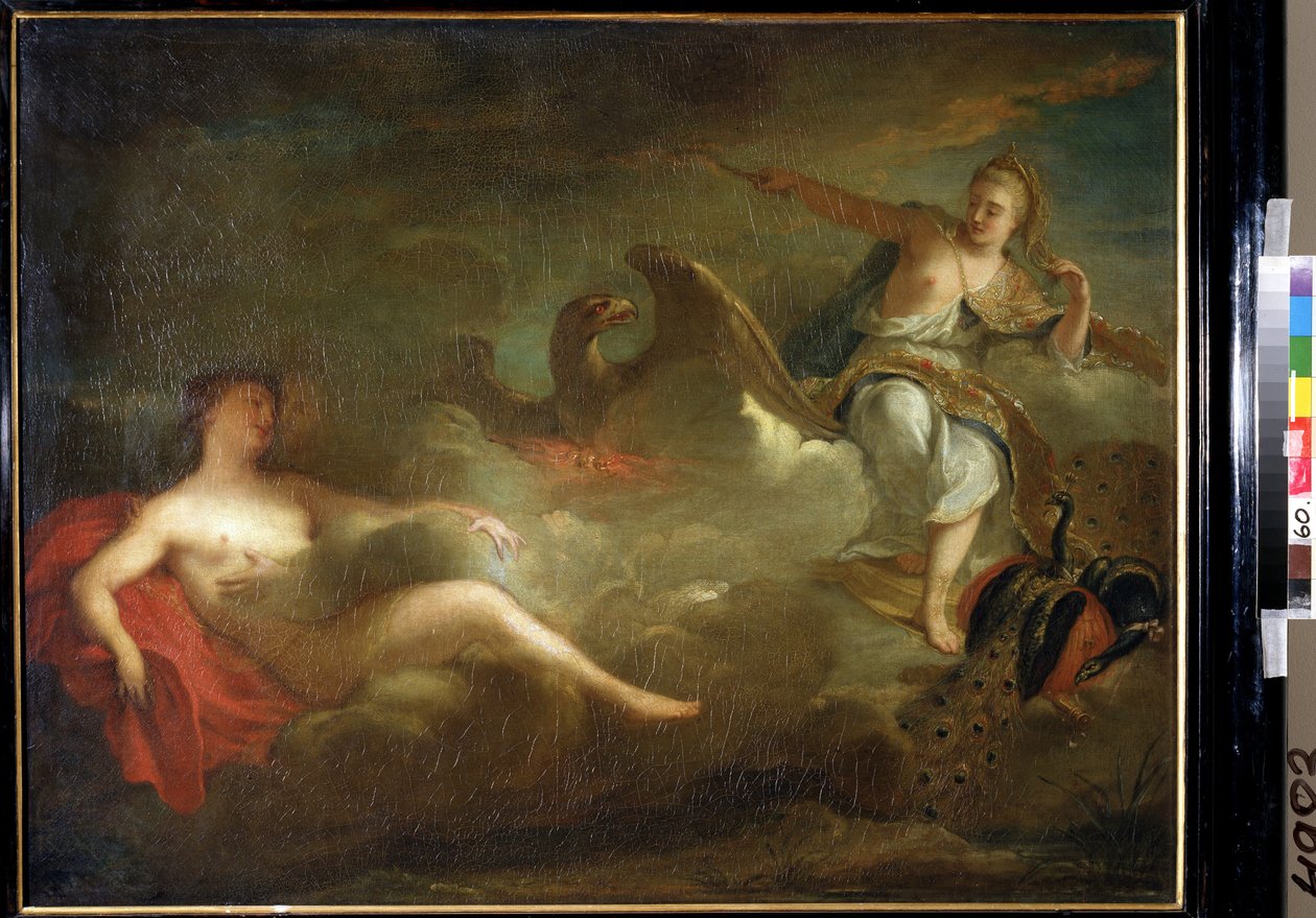 Jupiter, Juno och Io (Jupiter, Juno och Io). Målning av Jean Marc Nattier (Jean-Marc Nattier av Jean Marc Nattier