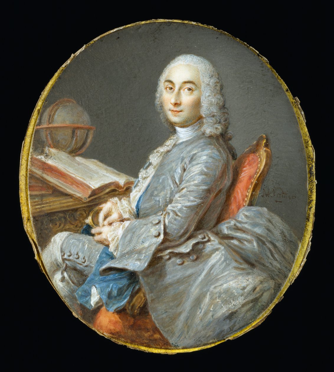 Miniatyrporträtt av César François Cassini de Thury av Jean-Marc Nattier