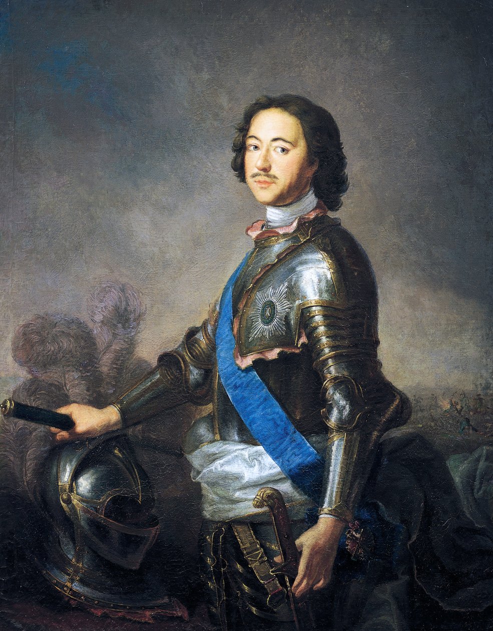 Porträtt av Peter I känd som Peter den store (Moskva av Jean Marc Nattier