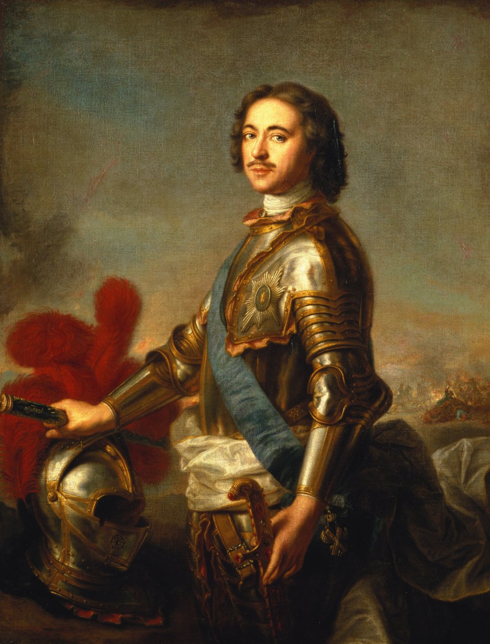 Porträtt av Peter I eller Peter den store av Jean Marc Nattier