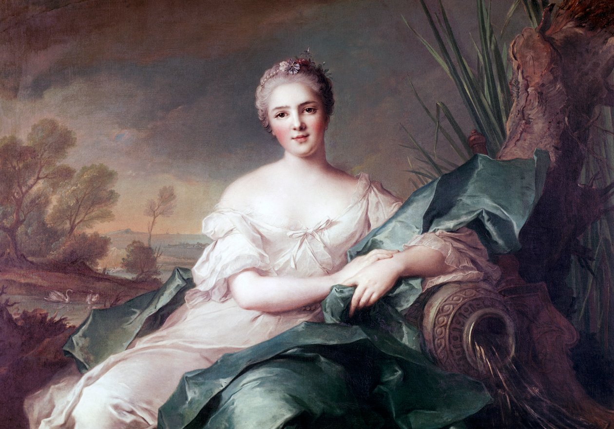 Porträtt av prinsessan Victoire av Frankrike, av Jean-Marc Nattier, olja på duk av Jean Marc Nattier