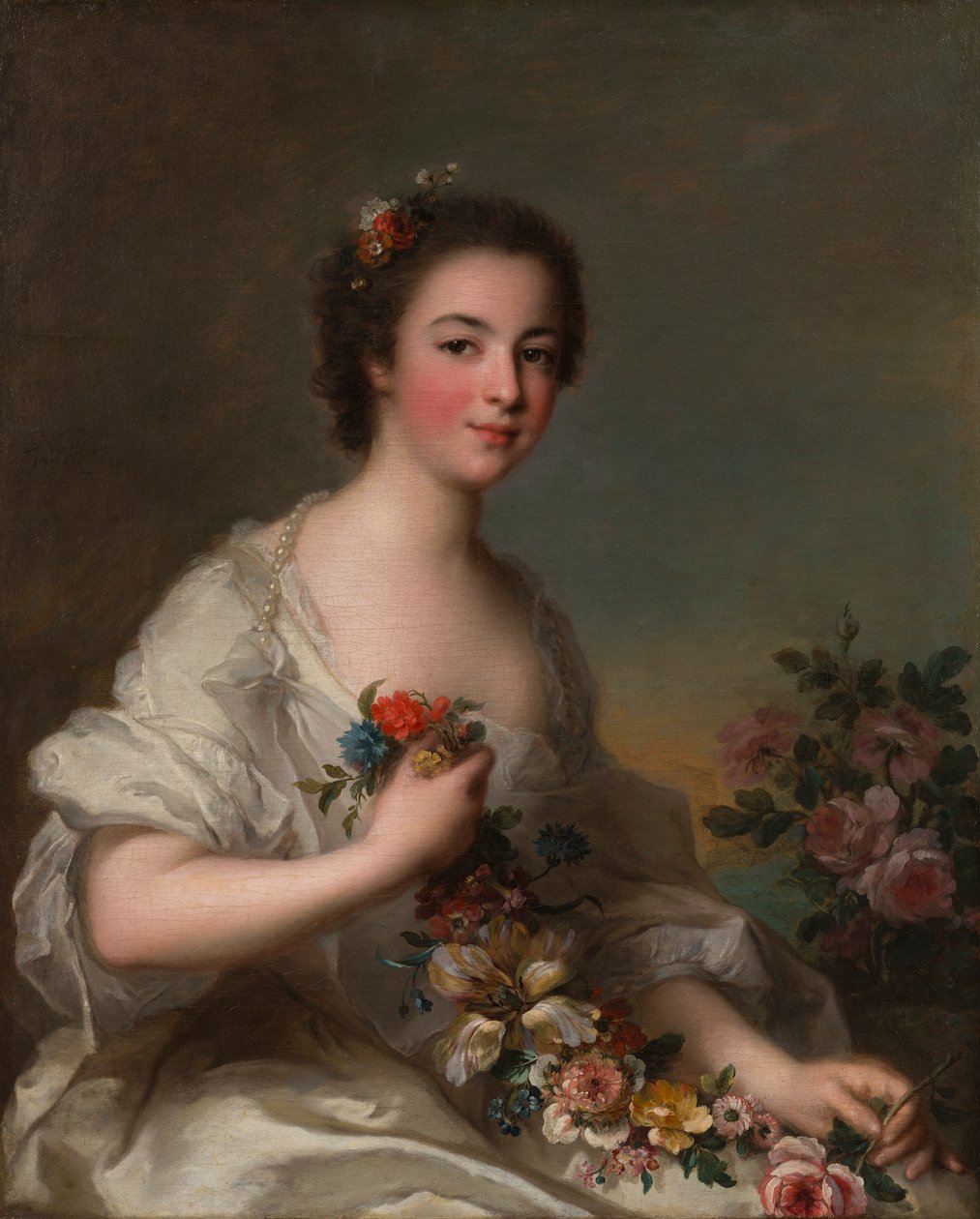 Porträtt av en dam av Jean-Marc Nattier