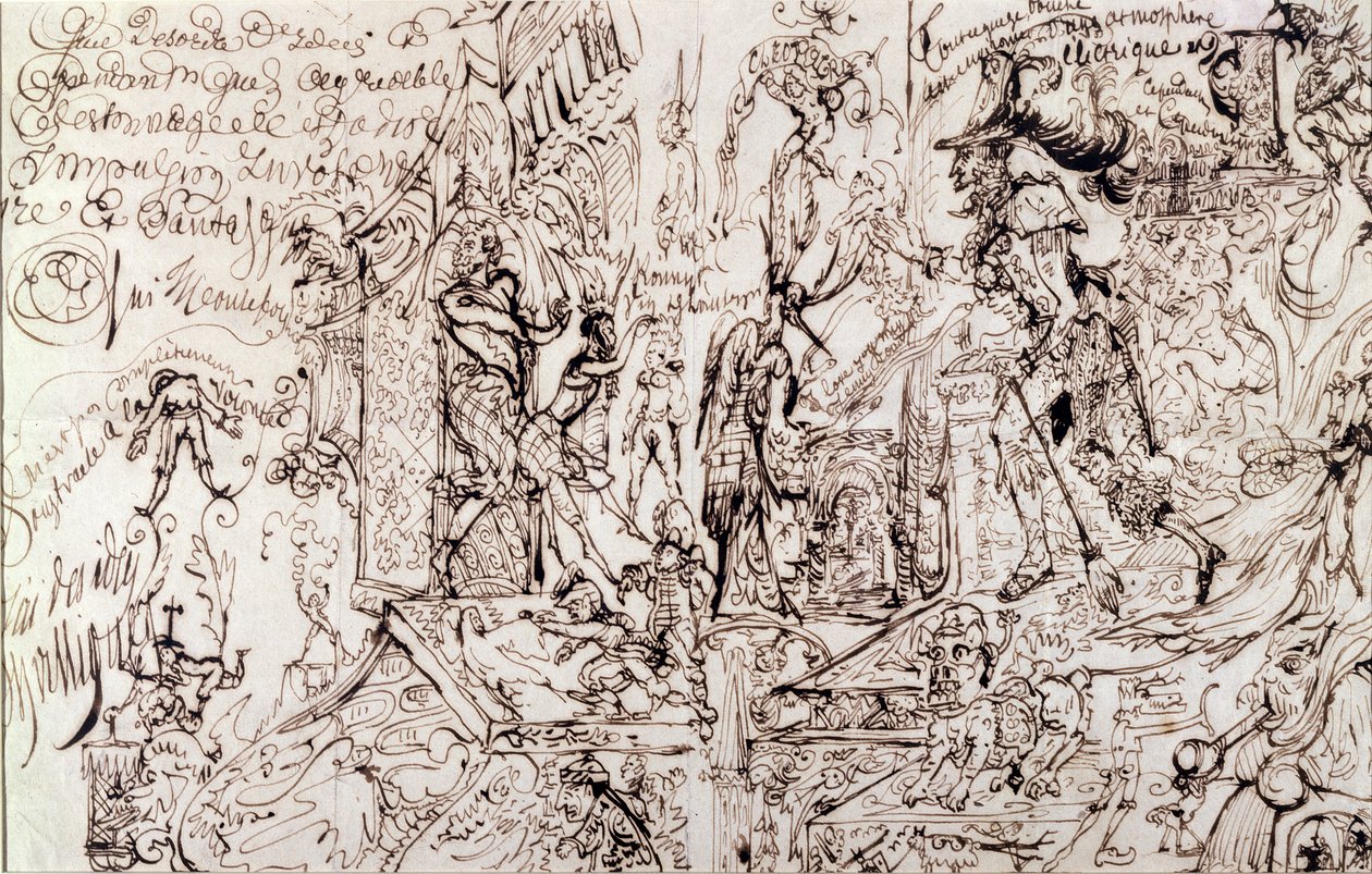 Teckning som framställts under inflytande av hasch. av Jean Martin Charcot