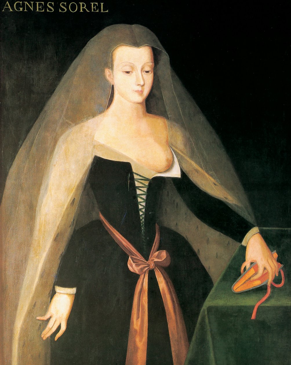 Porträtt av Agnès Sorel (målning) av Jean (after) Fouquet