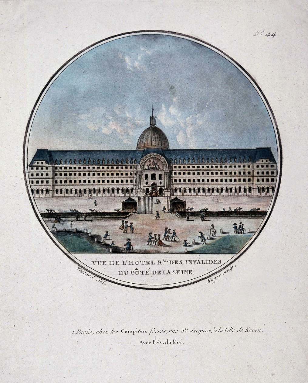 Les Invalides, Paris av Testard, 19 dec av Jean (after) Testard