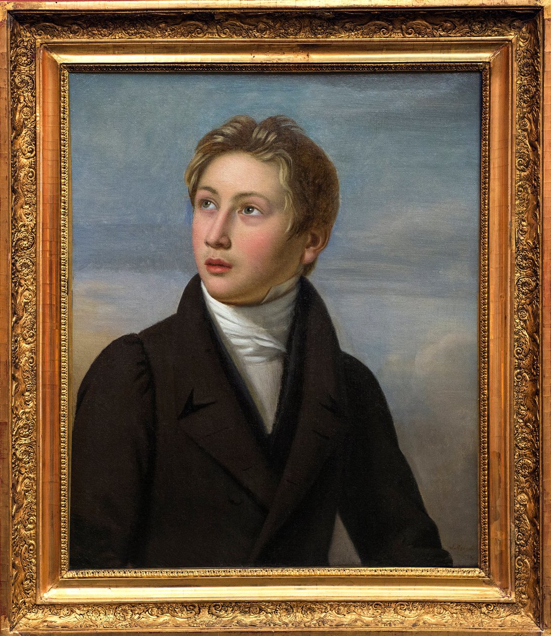 The Portrait of Liszt Child - Porträtt av Franz Liszt (1811-1886), av Jean Vignaud (1775-1826) 1826 - Museum of Fine Arts of Nimes av Jean (after) Vignaud