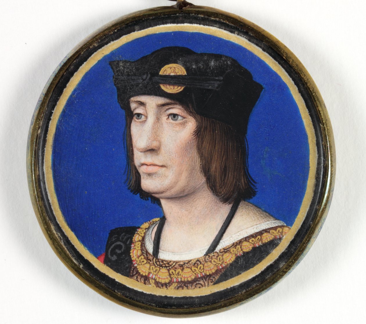 Kung Ludvig XII av Frankrike (akvarell & kroppsfärg på veläng) av Jean (attr.to) Perreal