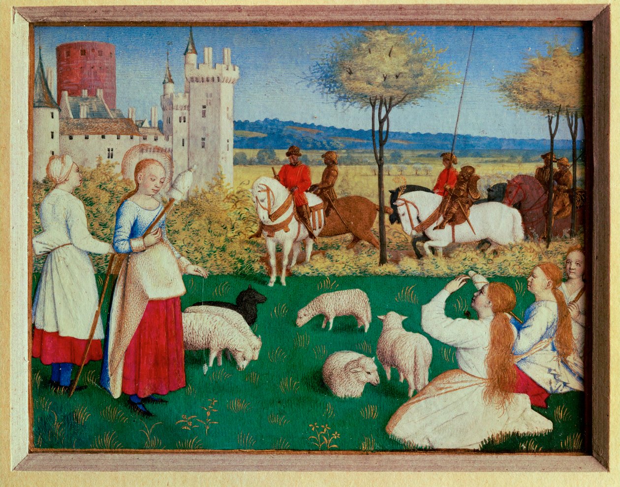 Etienne Chavaliers timmar: Sankta Margareta och prefekten Olybrius ... av Jean (style of) Fouquet