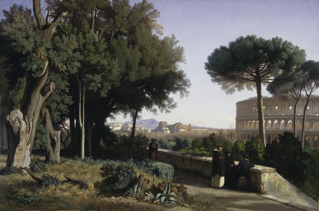 Colosseum sett från Palatin av Jean Achille Benouville