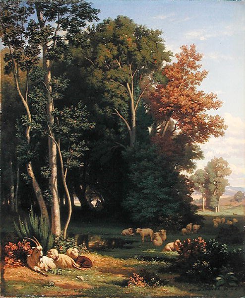 Landskap och djur av Jean Achille Benouville