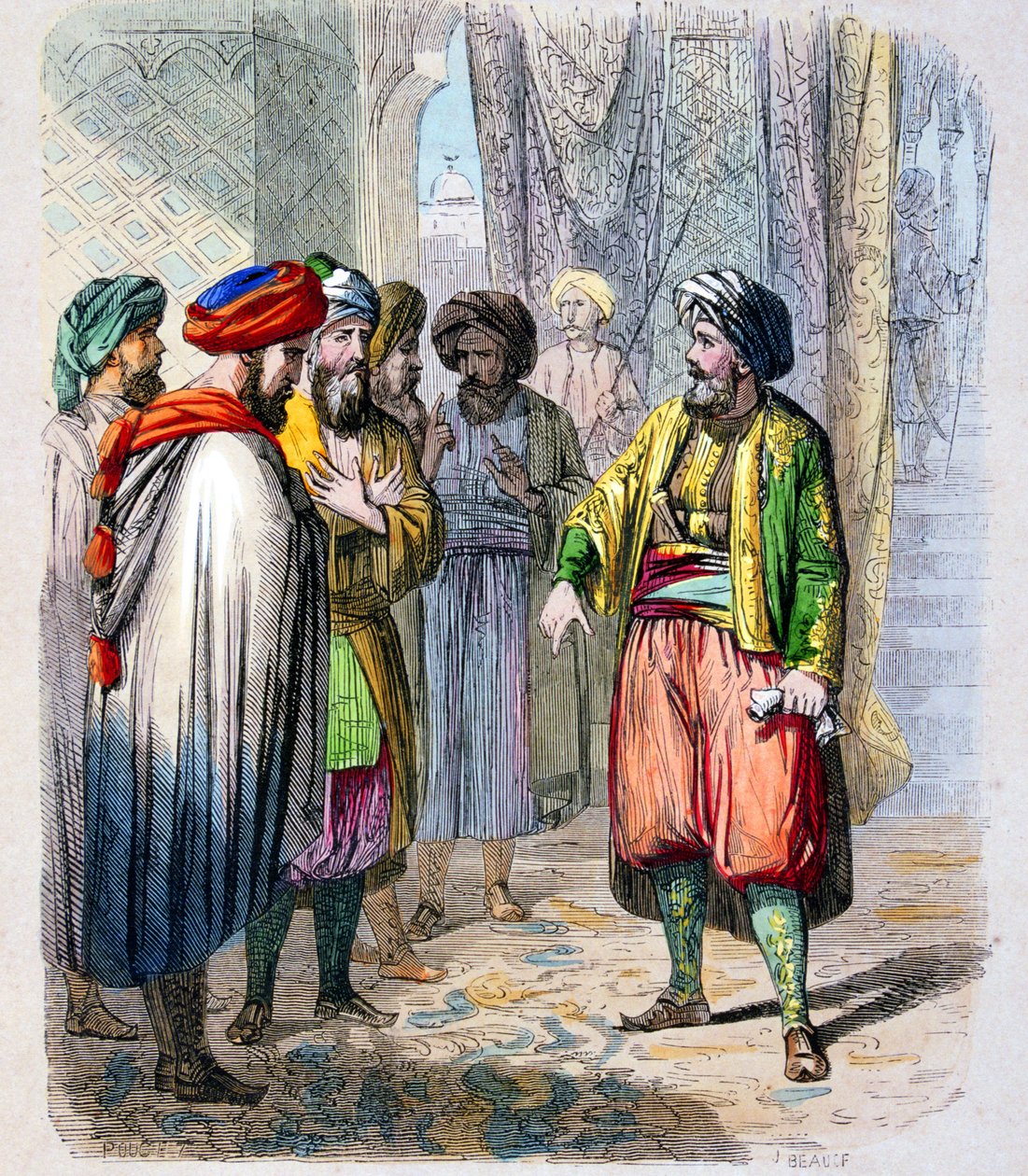 Mehemet Ali (1769-1849) recoit des messages de son fils en campagne en Arabie - Muhammad Ali Pascha eller Mehmet Ali tar emot meddelanden från sin sons fälttåg i Arabien. För att se till att oppositionen i Arabien besegrades skickade Muhammad Ali sin son I av Jean Adolphe Beauce