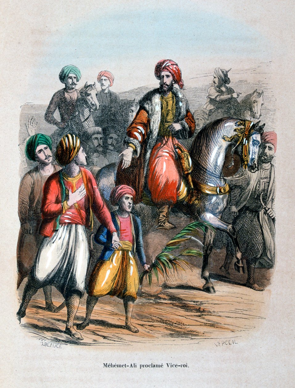 Mehmet Ali utropade till vicekonung, 1805 1847 av Jean Adolphe Beauce